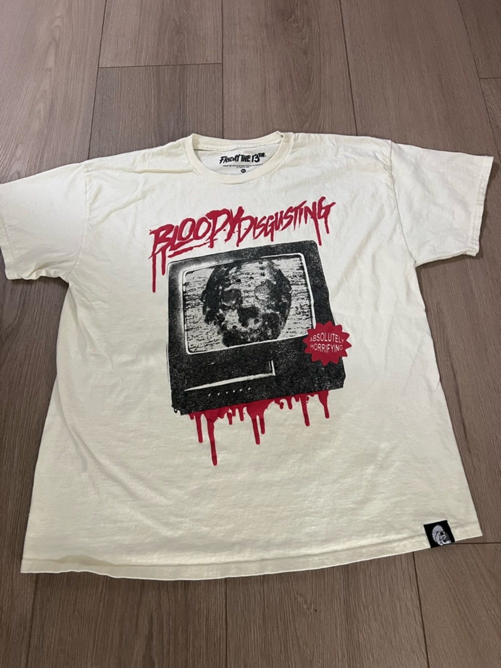 Friday the 13th Bloody Disgusting Horror T shirt size XL Puffy Graphic Halloween